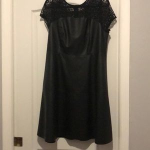 Black net/pleather dress size 1x